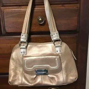 Tignanello Champagne ALL Leather purse